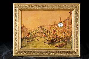 "PICTURE CLOCK WITH VIEW OF VENICE"